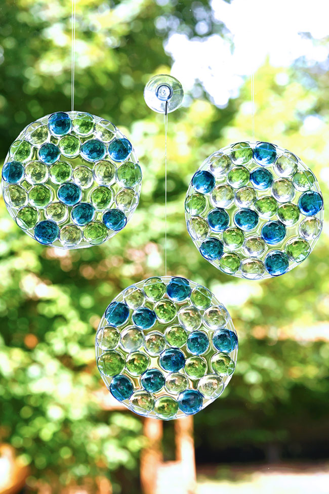 sun catcher with flat marbles