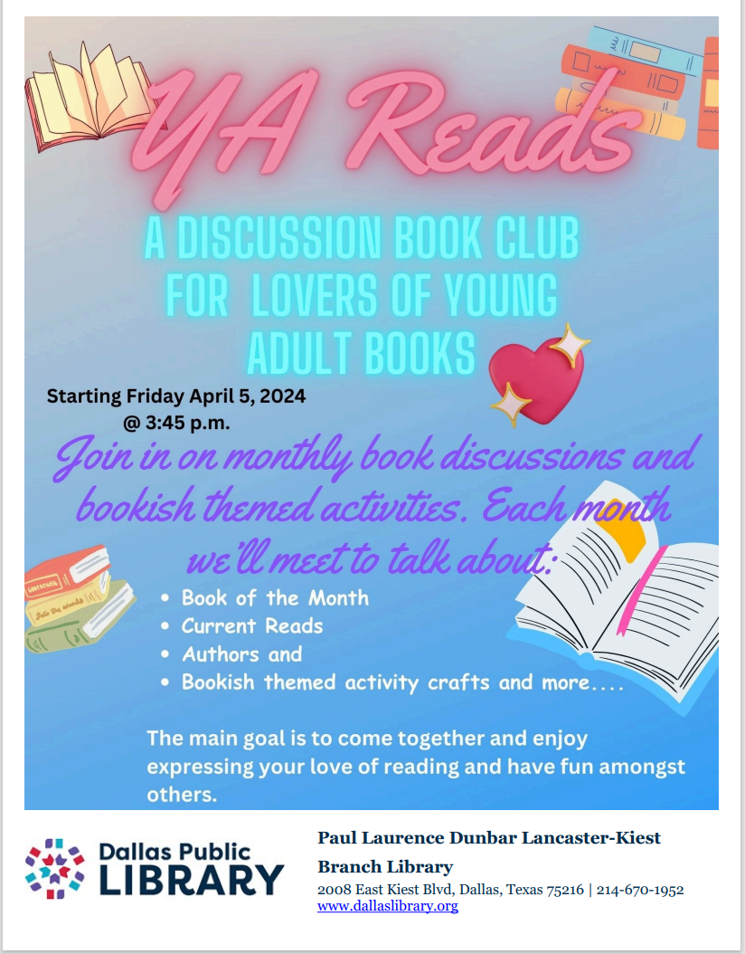 Join our YA Reads book club discuss all things about Young Adult Fiction literature.