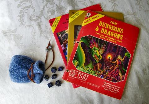 photo of D&D books and dice