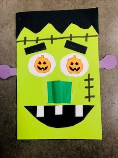 An example of a previous craft. A Frankenstein Card