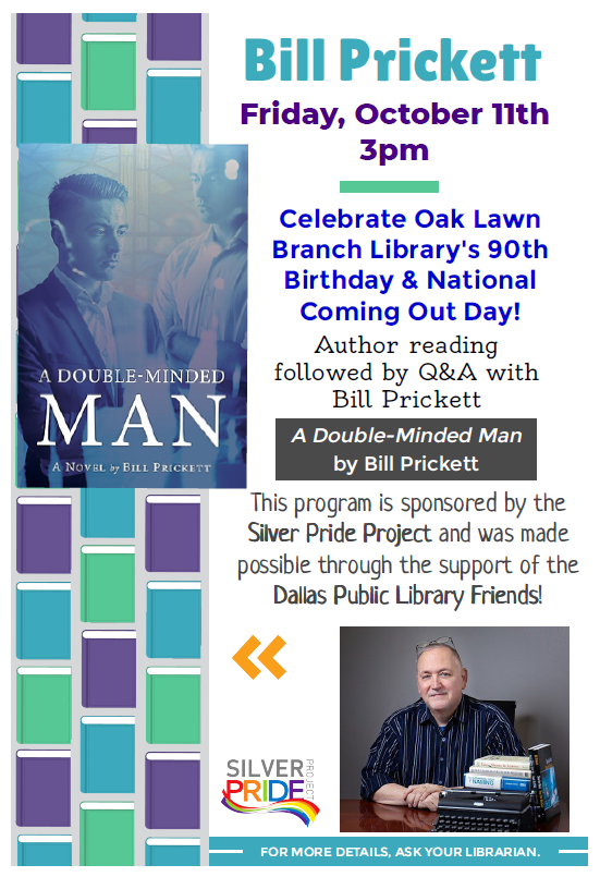 Bill Prickett's A Double-Minded Man book reading, Q&A and signing at the Oak Lawn Branch Library 
