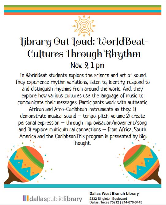 Library Out Loud- WorldBeat 