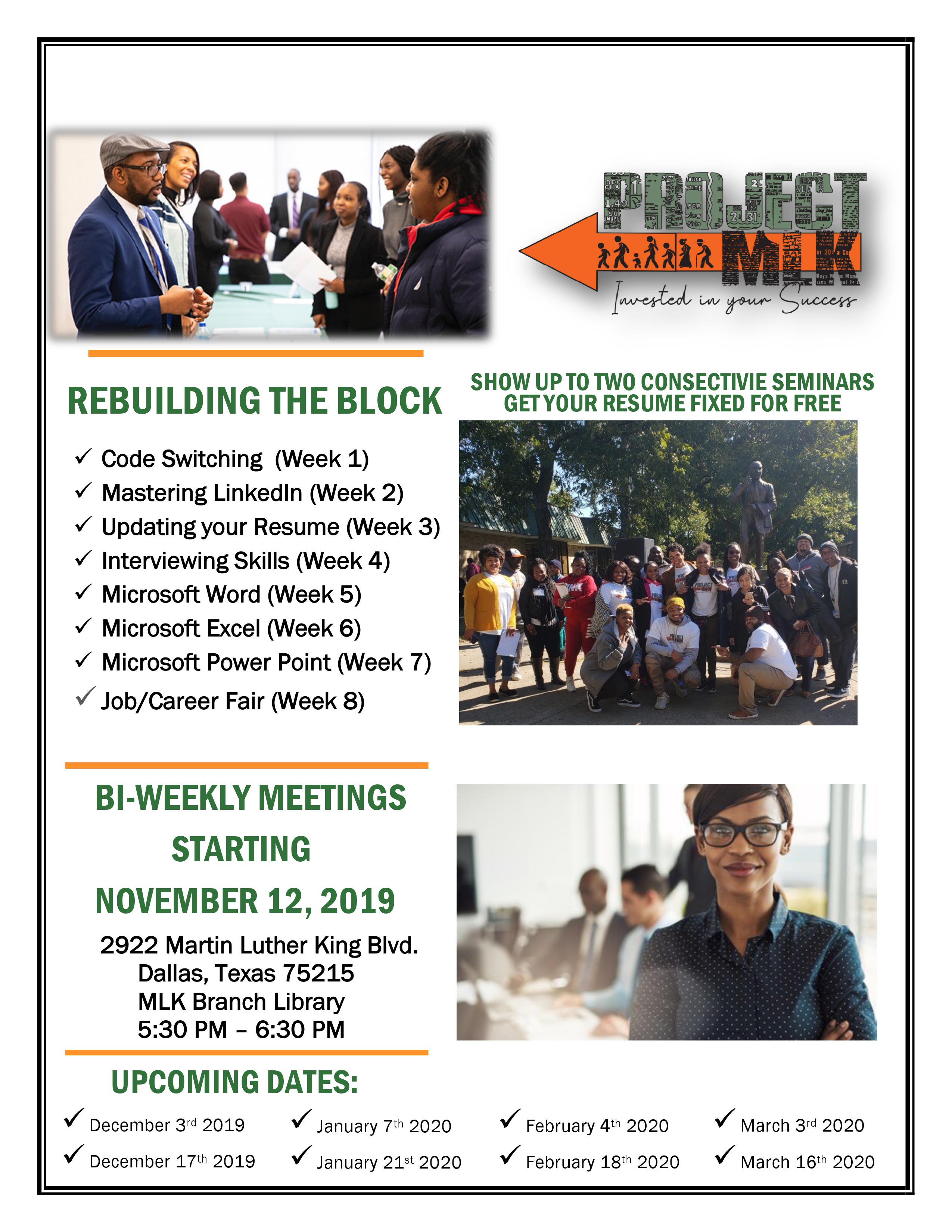 Bi-weekly Meetings Starting November 12
