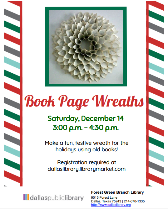 Book Page Wreaths