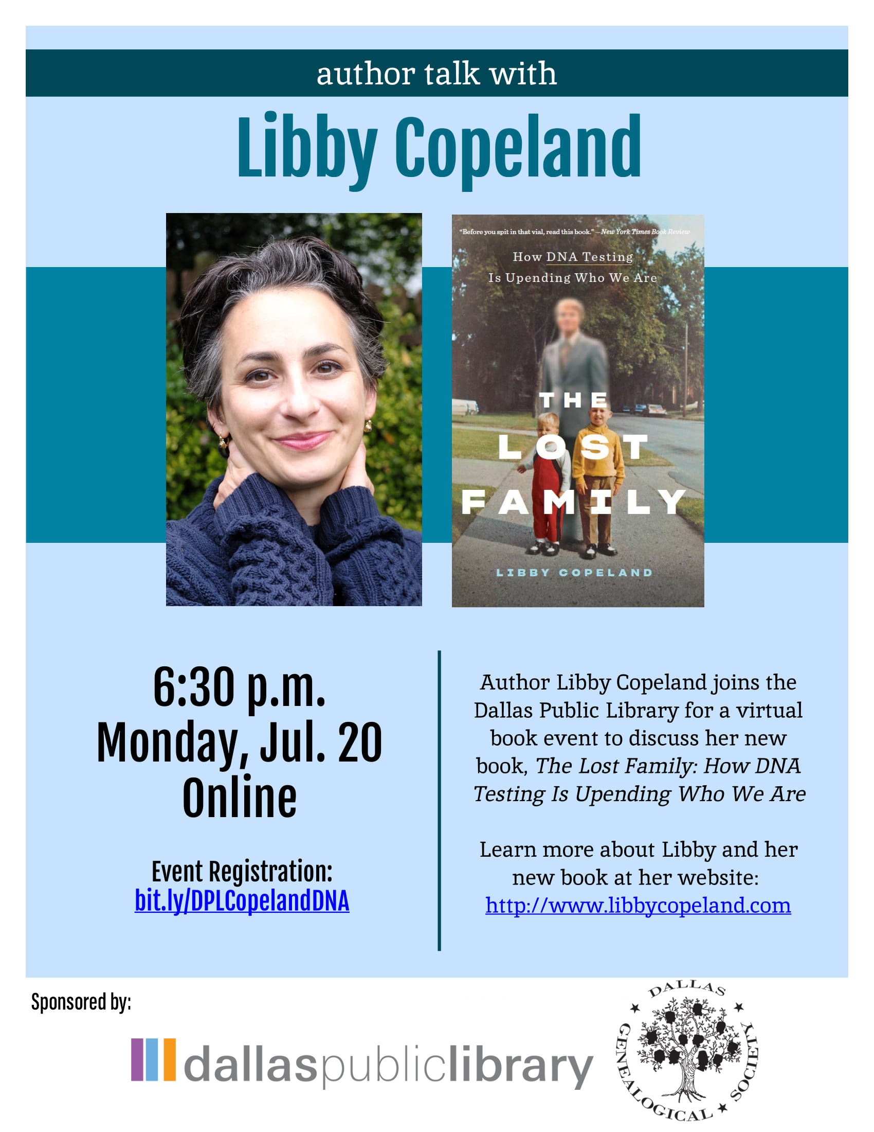 Author Talk Libby Copeland DNA