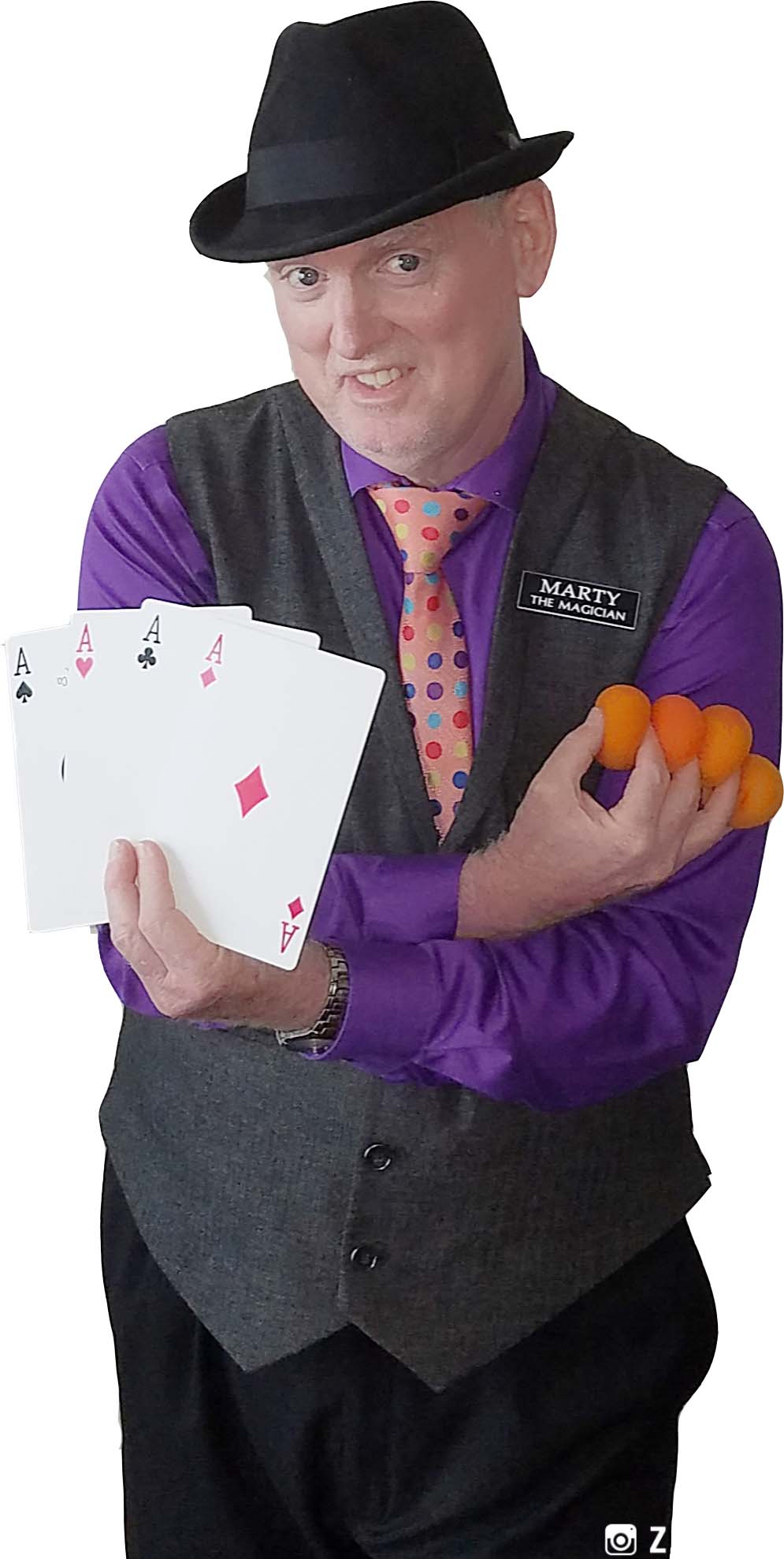 image of Marty the Magician with playing cards