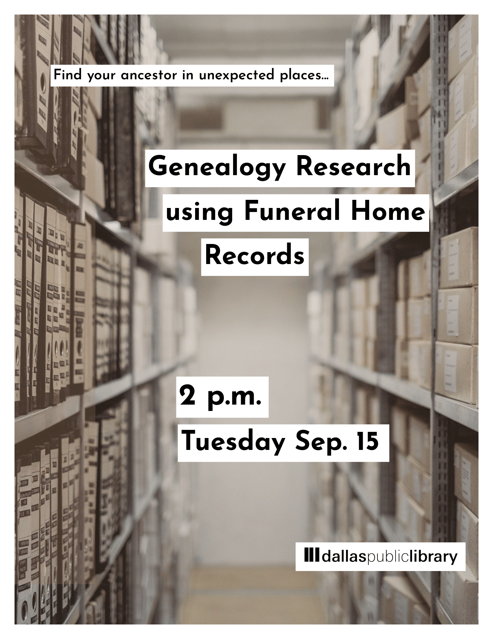 Genealogy Research using Funeral Home Records