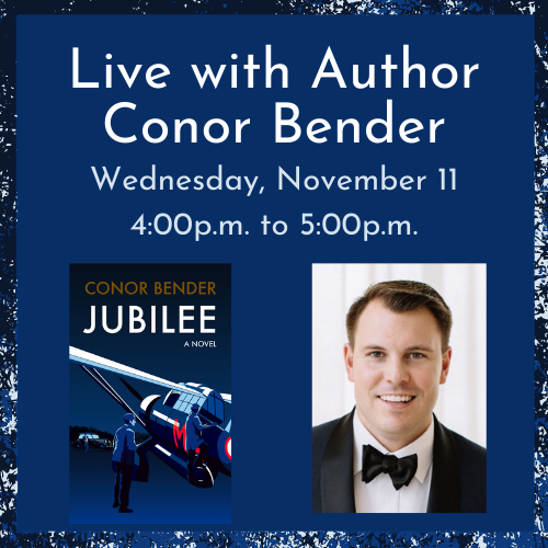 Live with Author Conor Bender Cover Graphic