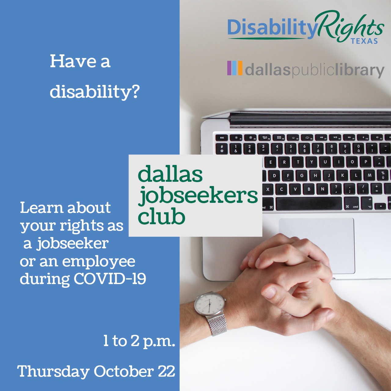Dallas Jobseekers Club with Disability Rights Texas