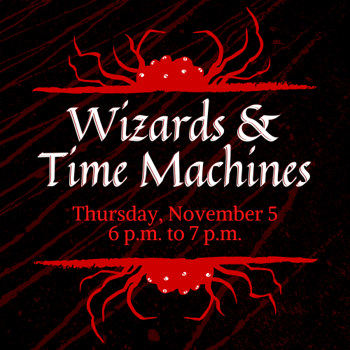 Wizards & Time Machines November Cover Graphic