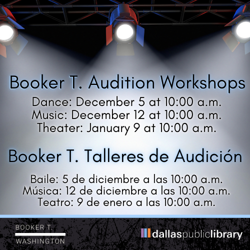 Booker T. Audition Workshop for Dance Cover Graphic