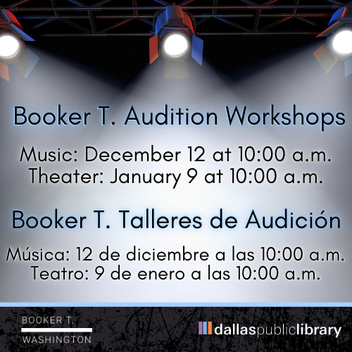 Booker T. Audition Workshop for Music Cover Graphic