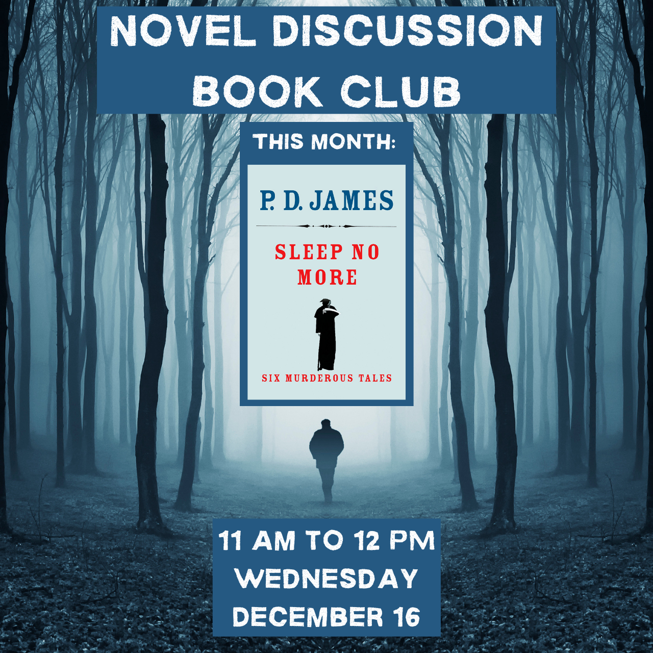 Novel Discussion Book Club: Sleep No More