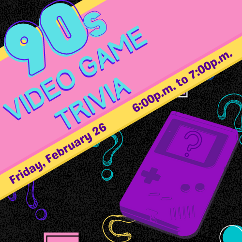 90s Video Game Trivia Cover Graphic