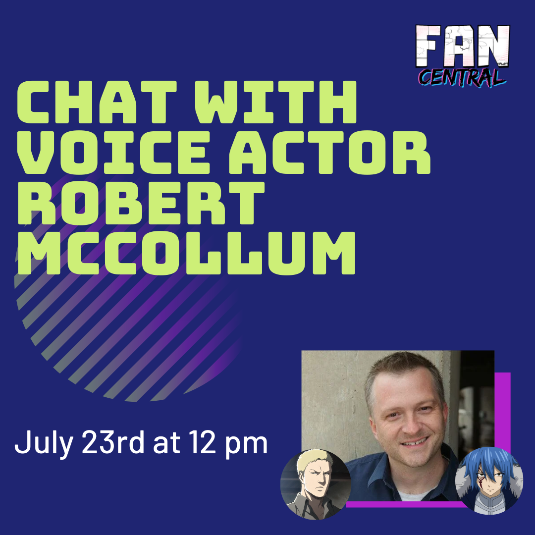 Cover graphic for Chat with Voice Actor Robert McCollum
