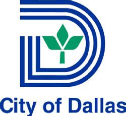 City of Dallas with big "D" in blue