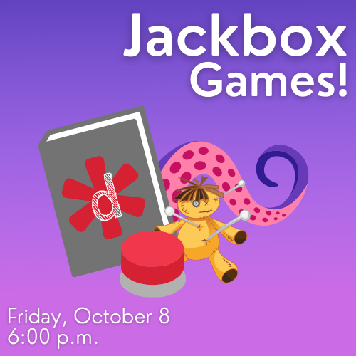 Jackbox Games Cover Graphic featuring icons from the games