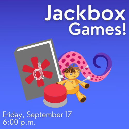 Jackbox Games Cover Graphic featuring icons from the games
