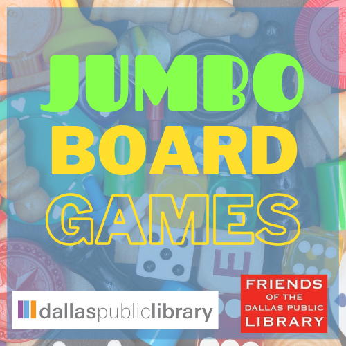 Jumbo Board Games DPL and Friends Logo - game pieces background