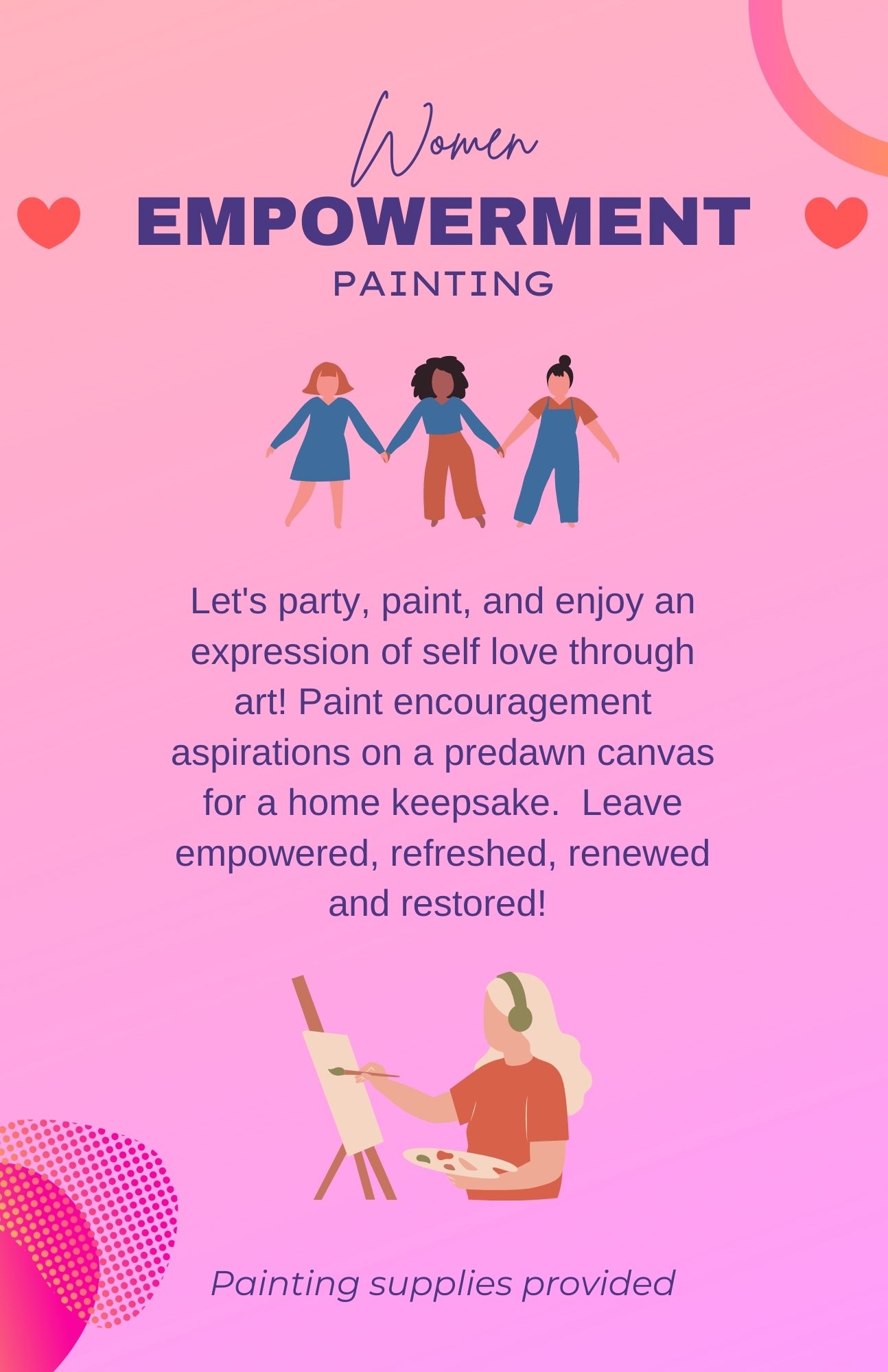 Women Empowerment Painting flyer 