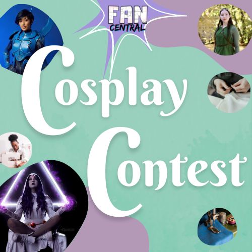 Cosplay Contest Cover graphic featuring different cosplayers in bubble shapes