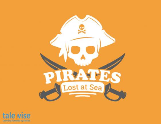 pirate skull and crossbones that says Pirates: Lost at Sea