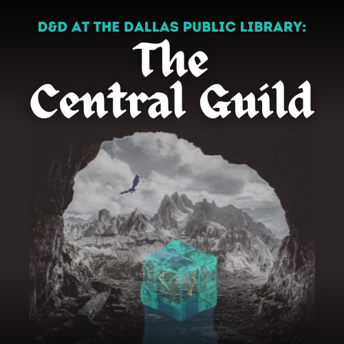 The Central Guild cover graphic featuring a gelatinous cube in a cave and event details
