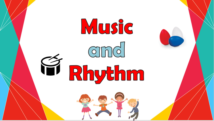 music and rhythm, drum and drum sticks, egg shakers, kids