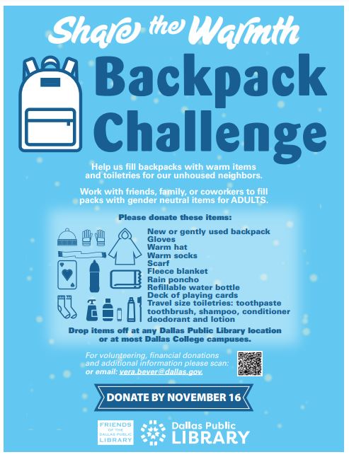 Backpack Challenge flyer