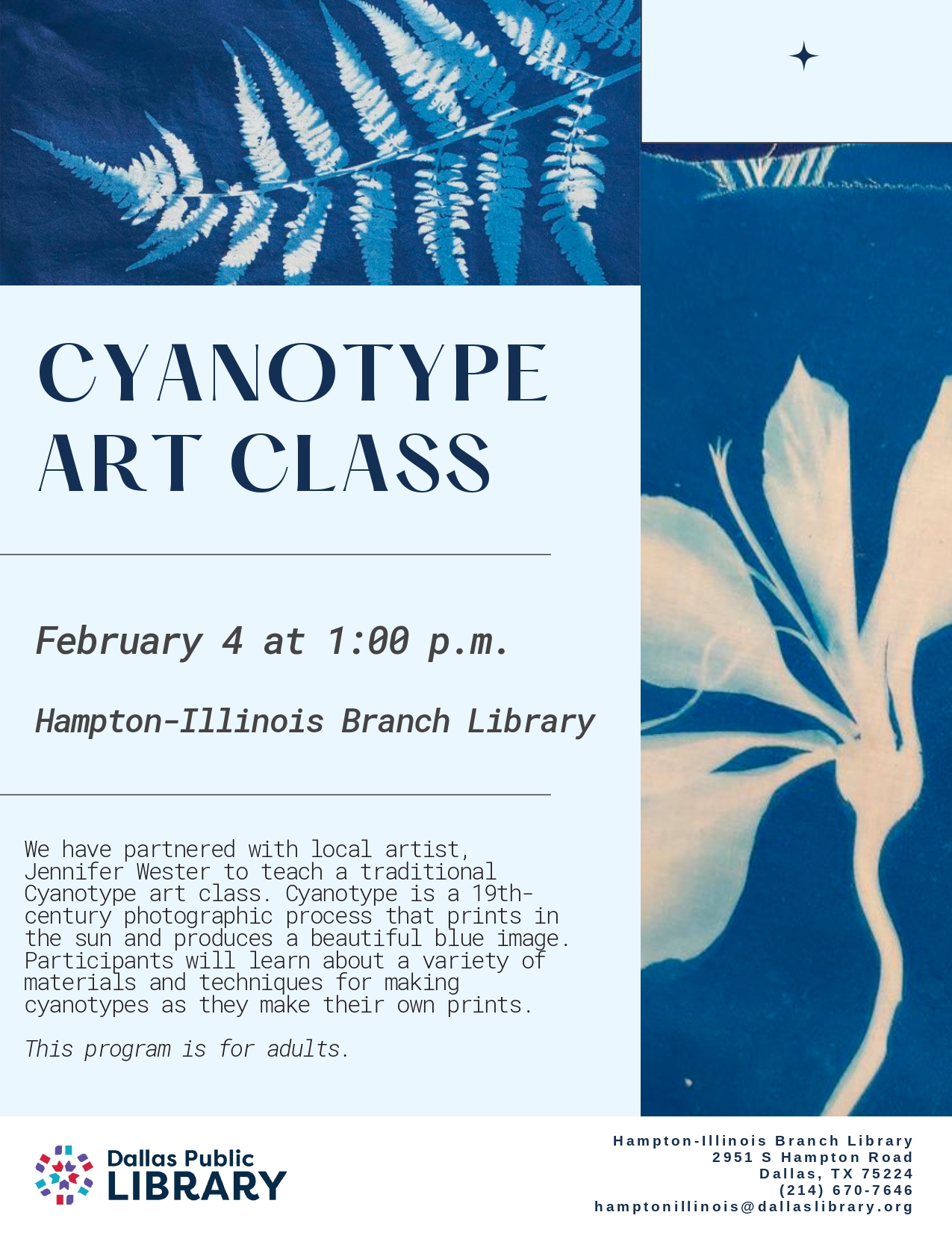 Cyanotype Art Class 