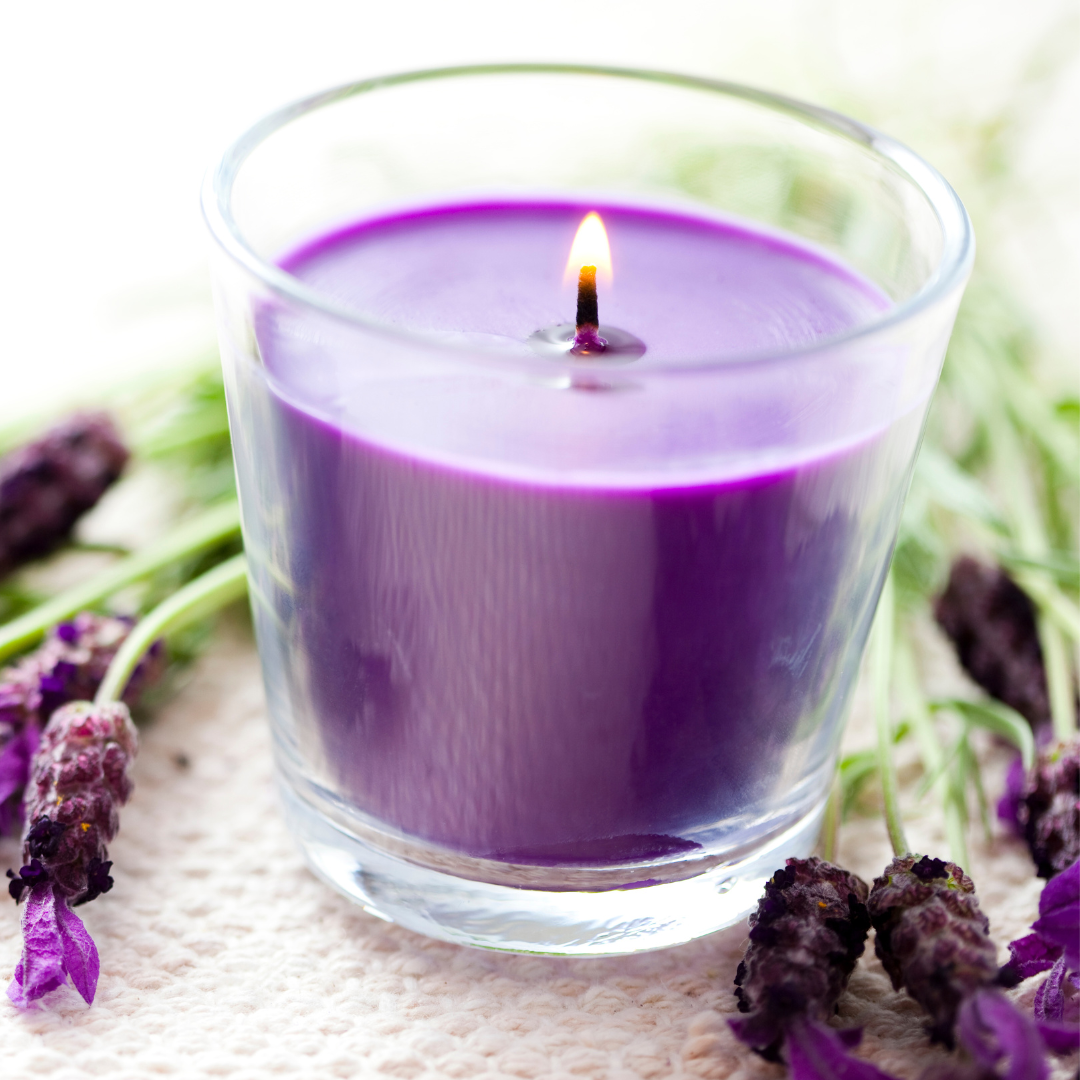 A lavender candle.