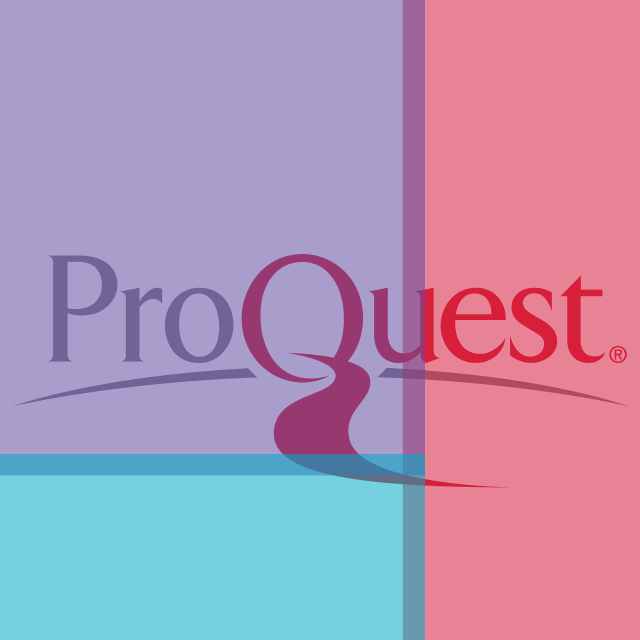 ProQuest Logo overlaid with library colors