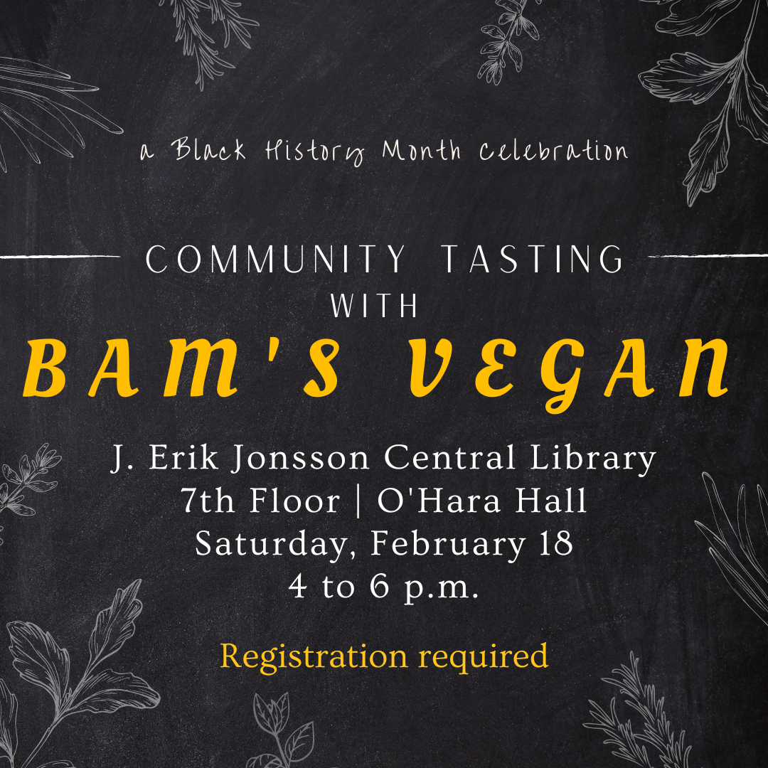 Community Tasting with Bam's Vegan Cover Graphic