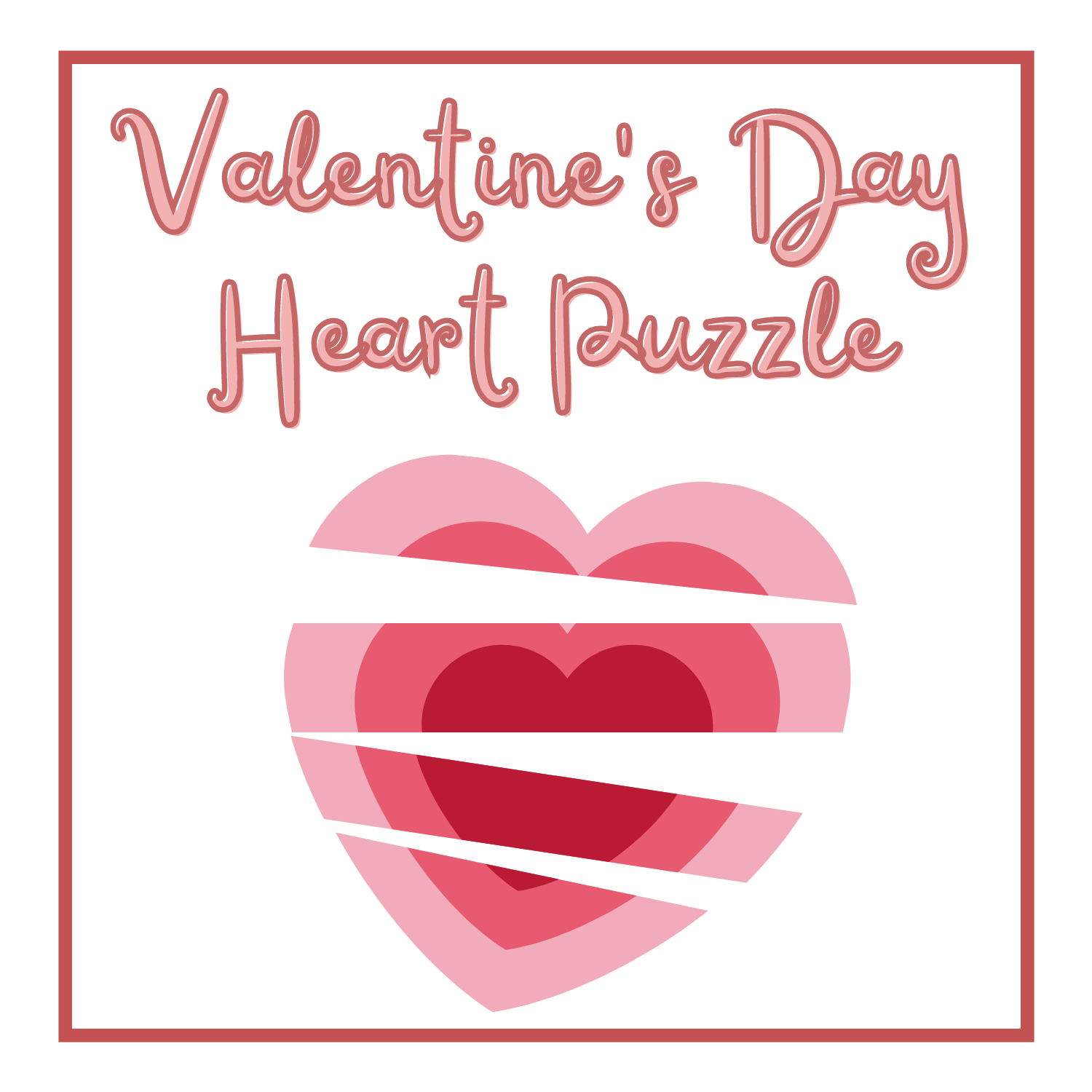 valentines day heart puzzle