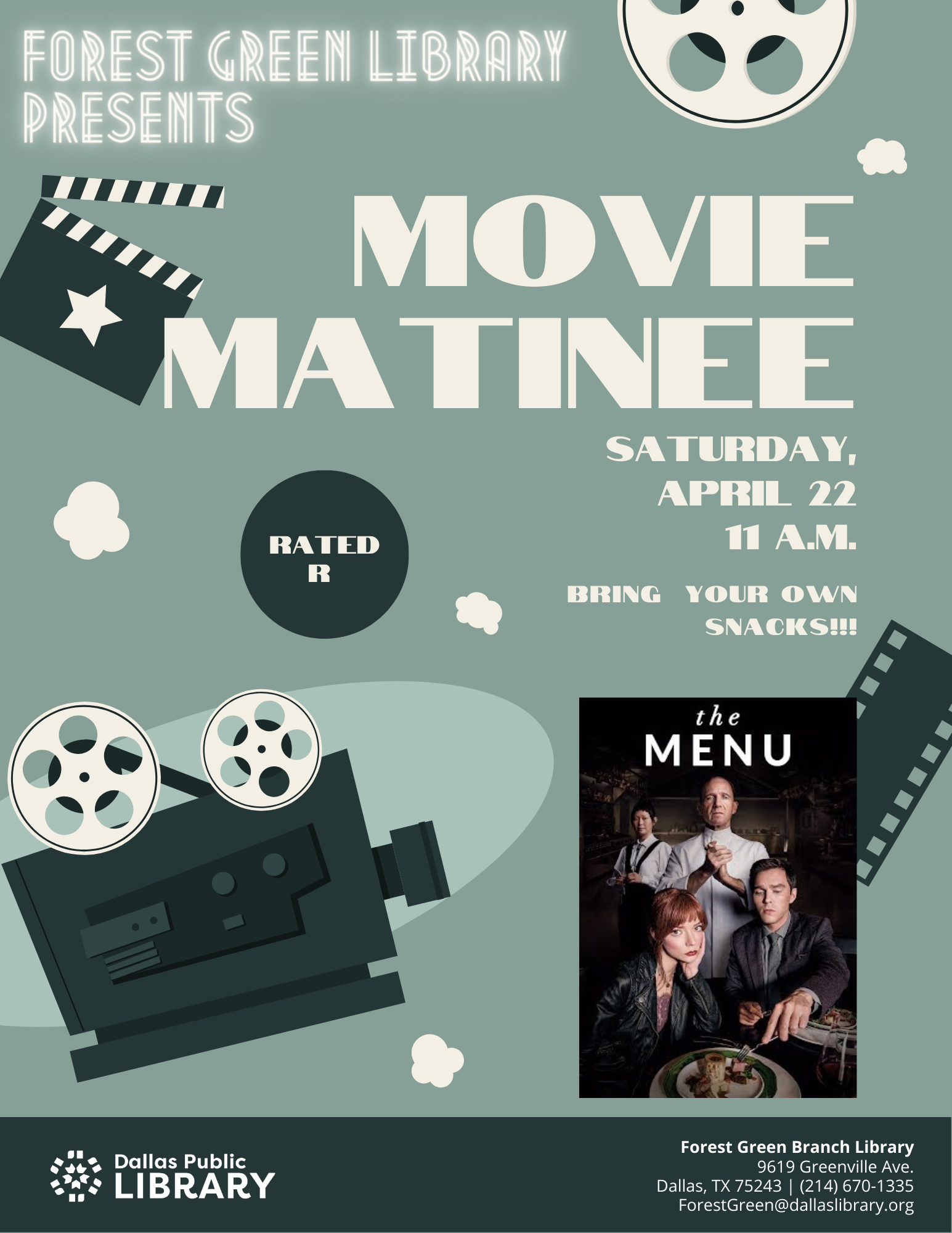 Movie Matinee: The Menu Flyer