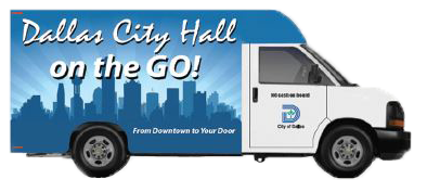 Dallas City Hall on the Go logo