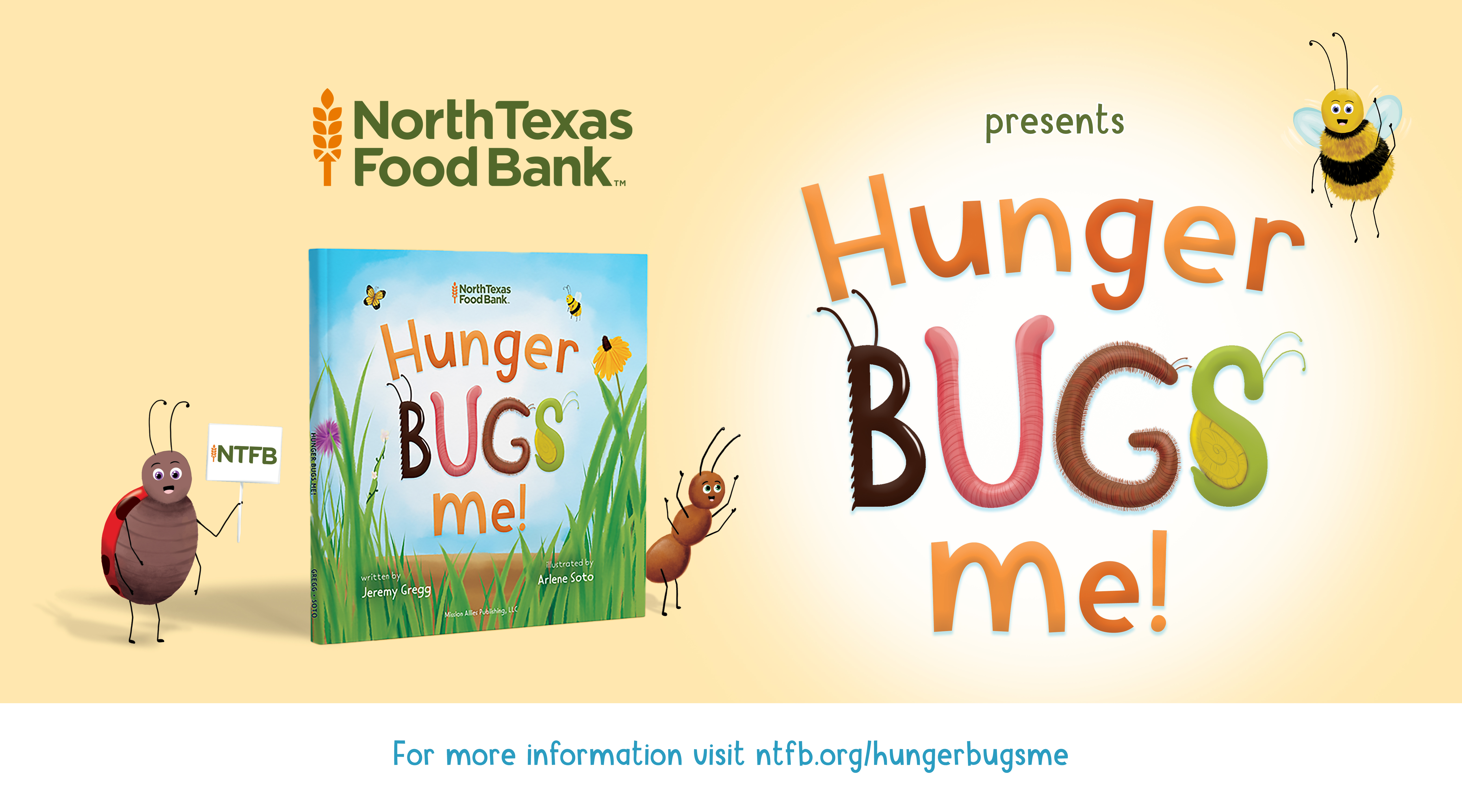 Hunger Bugs Me book cover and text with ladybug 