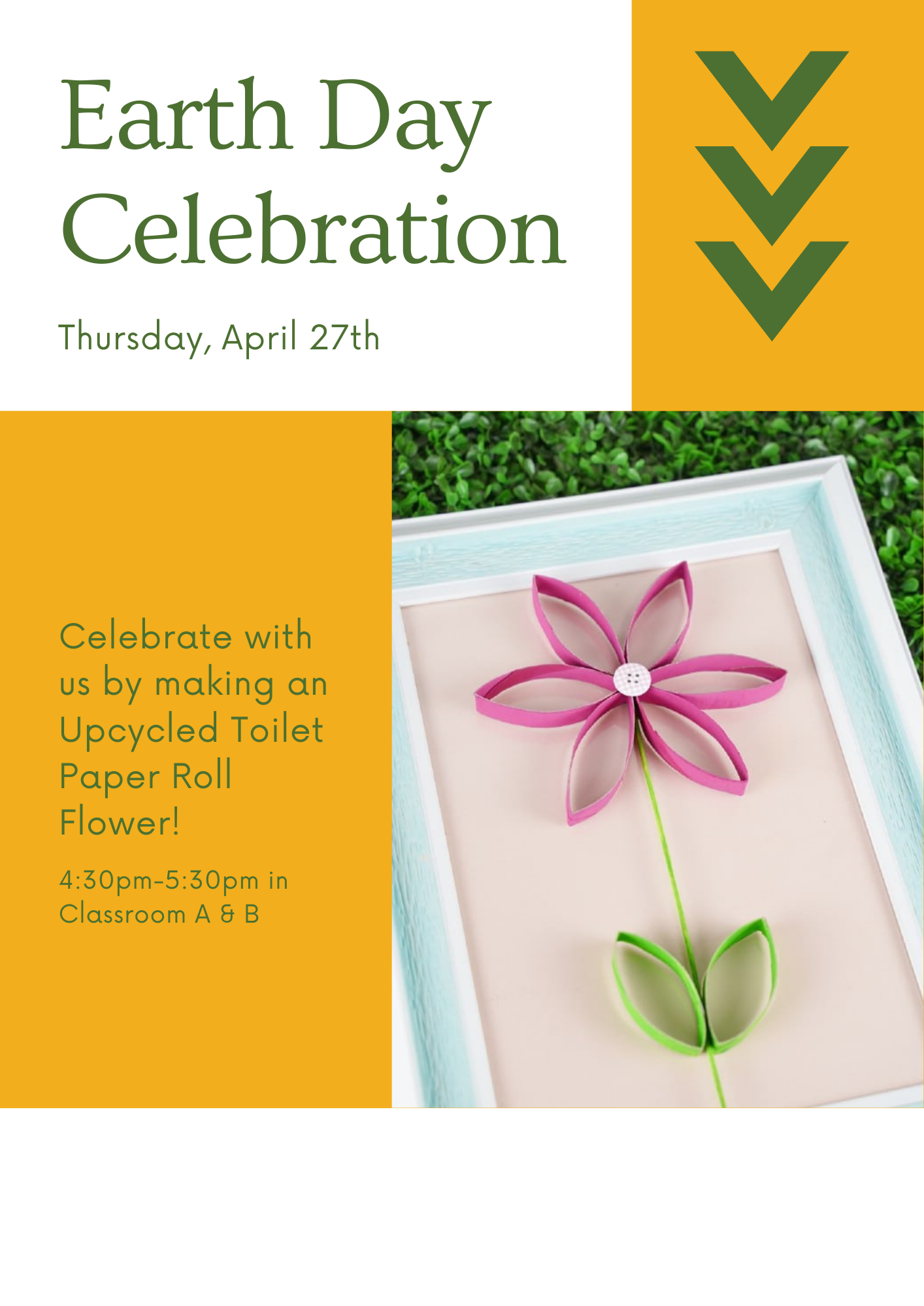 Earth Day Upcycled Toilet Paper Roll Flowers
