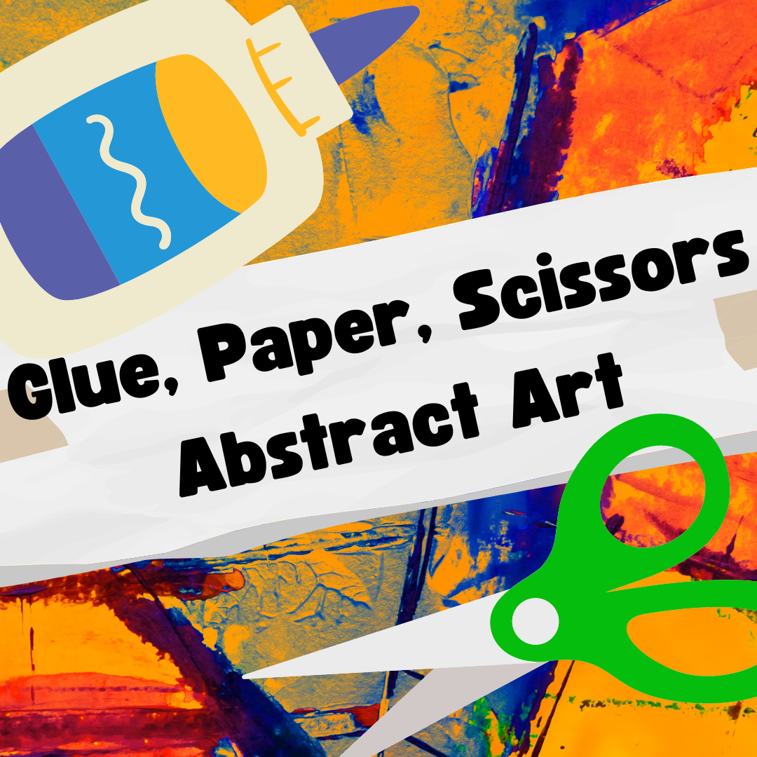 Glue, Paper, Scissors Abstract Art Cover Graphic