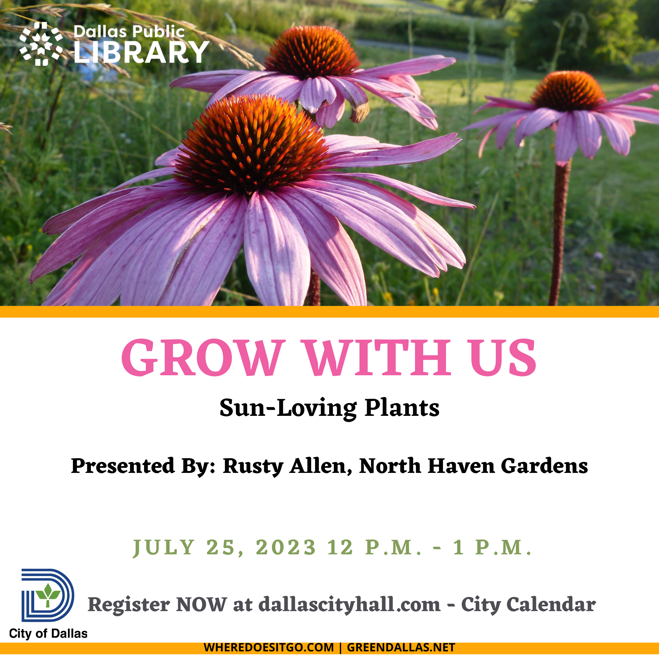 Grow With Us Sun-Loving Plants Event Thumbnail