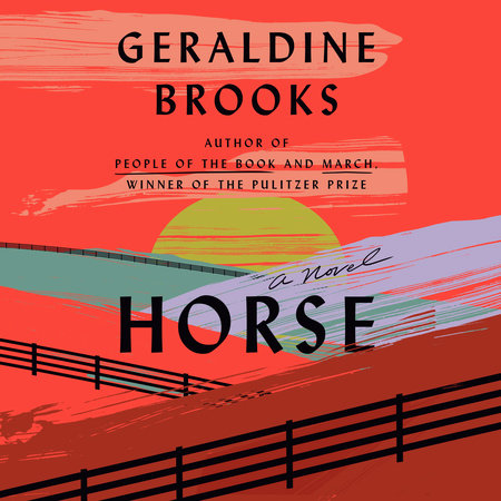 Cover image of book titled Horse with red sunset over a fenced field