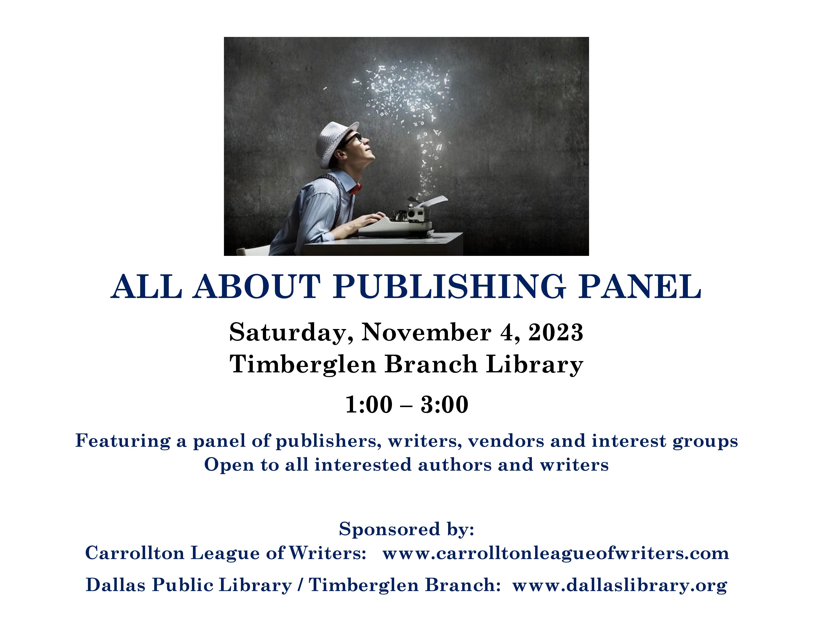 image of publishing panel flyer