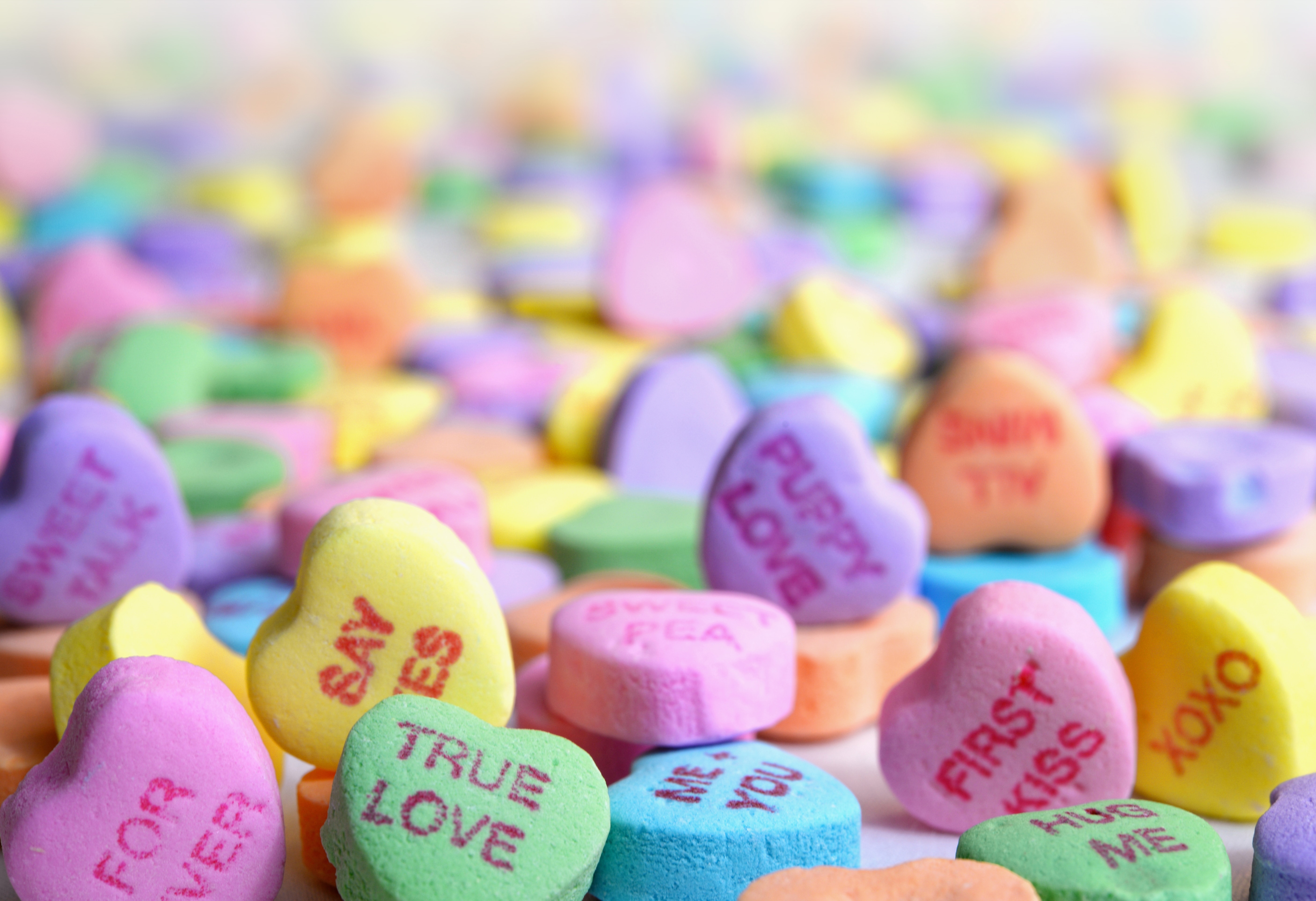 Lots of Candy Conversation Hearts