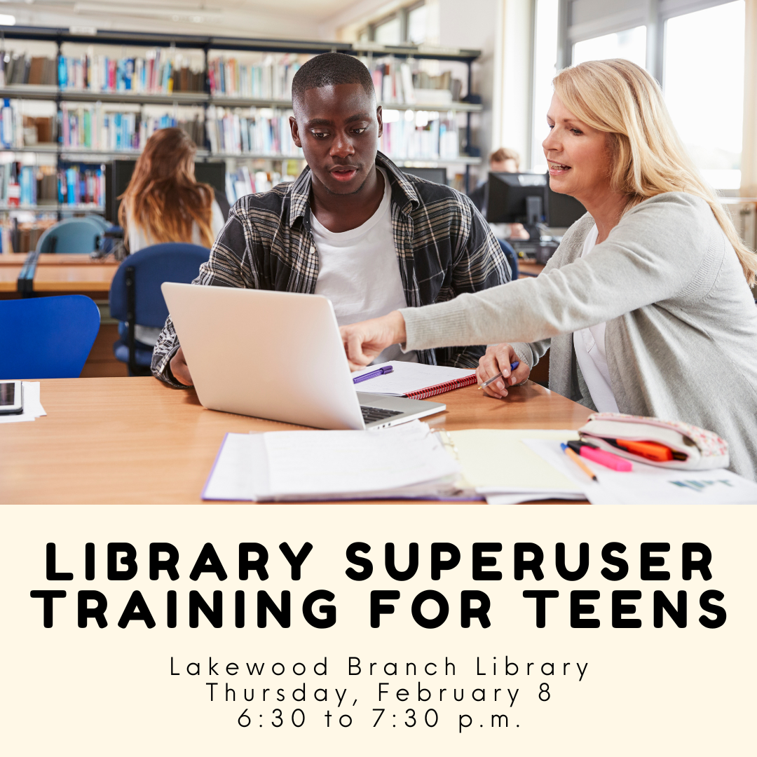 Library SuperUser Training for Teens Cover Graphic