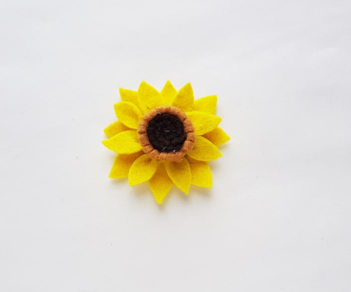 felt sunflower 