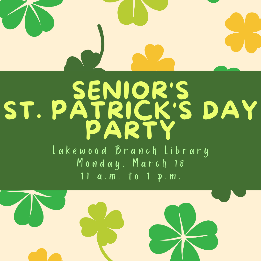 Senior's St. Patrick's Day Party Cover Graphic