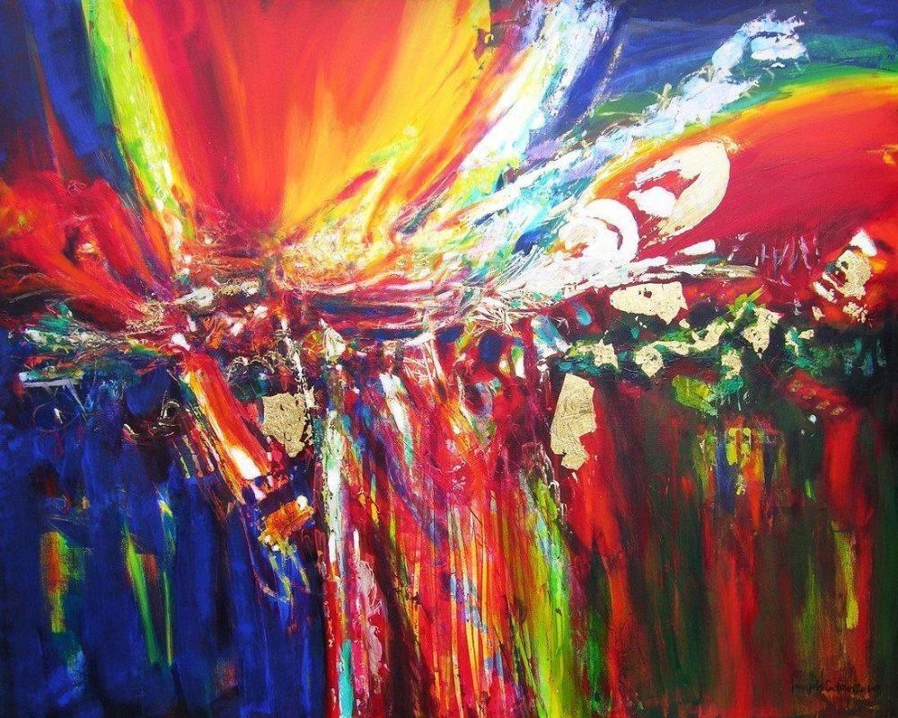 abstract rainbow painting