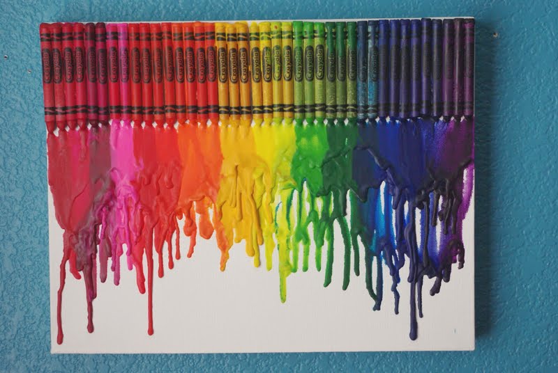 Example of Melted Crayon Art on Canvas