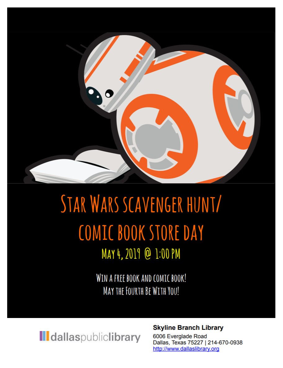 Star Wars Scavenger Hunt / Free Comic Book Day. May 4, 2019 at 1:00 pm