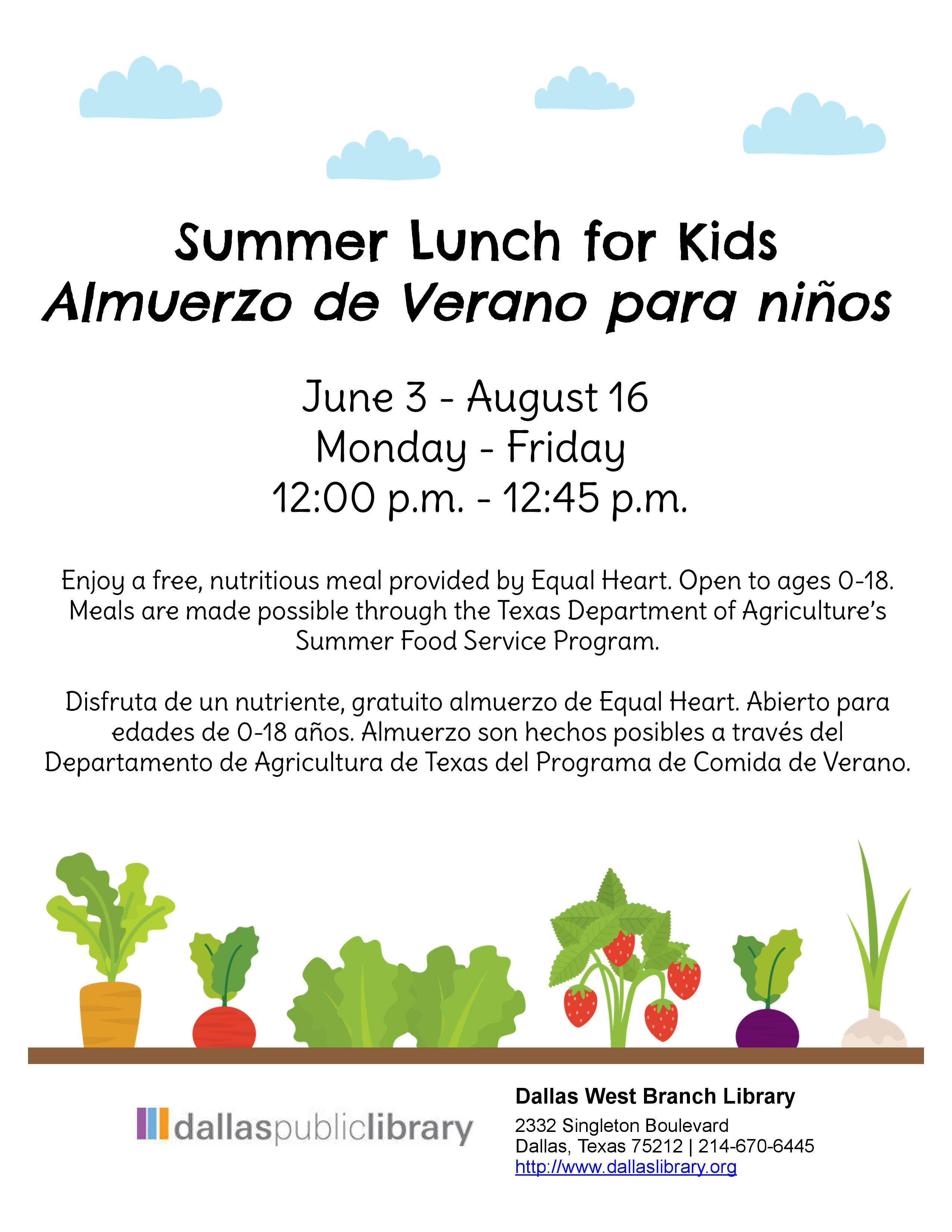 Free Summer Lunch for Kids 